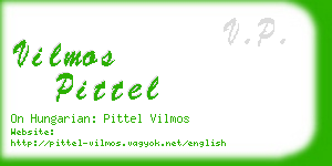 vilmos pittel business card